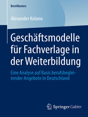 cover image of Geschäftsmodelle für Fachverlage in der Weiterbildung